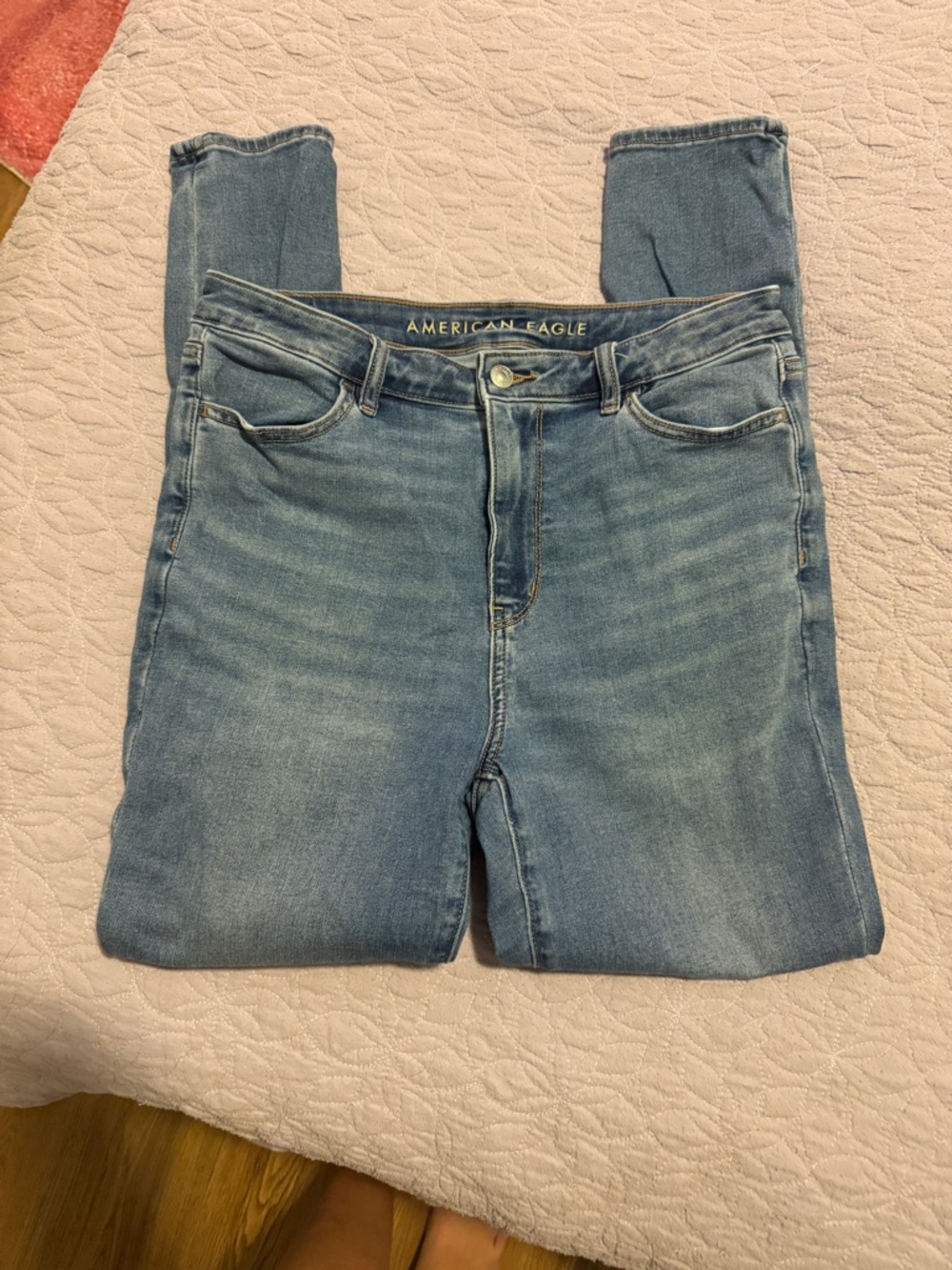American Eagle Outfitters Women’s Light Blue High-Rise Jeans skinny sz 10